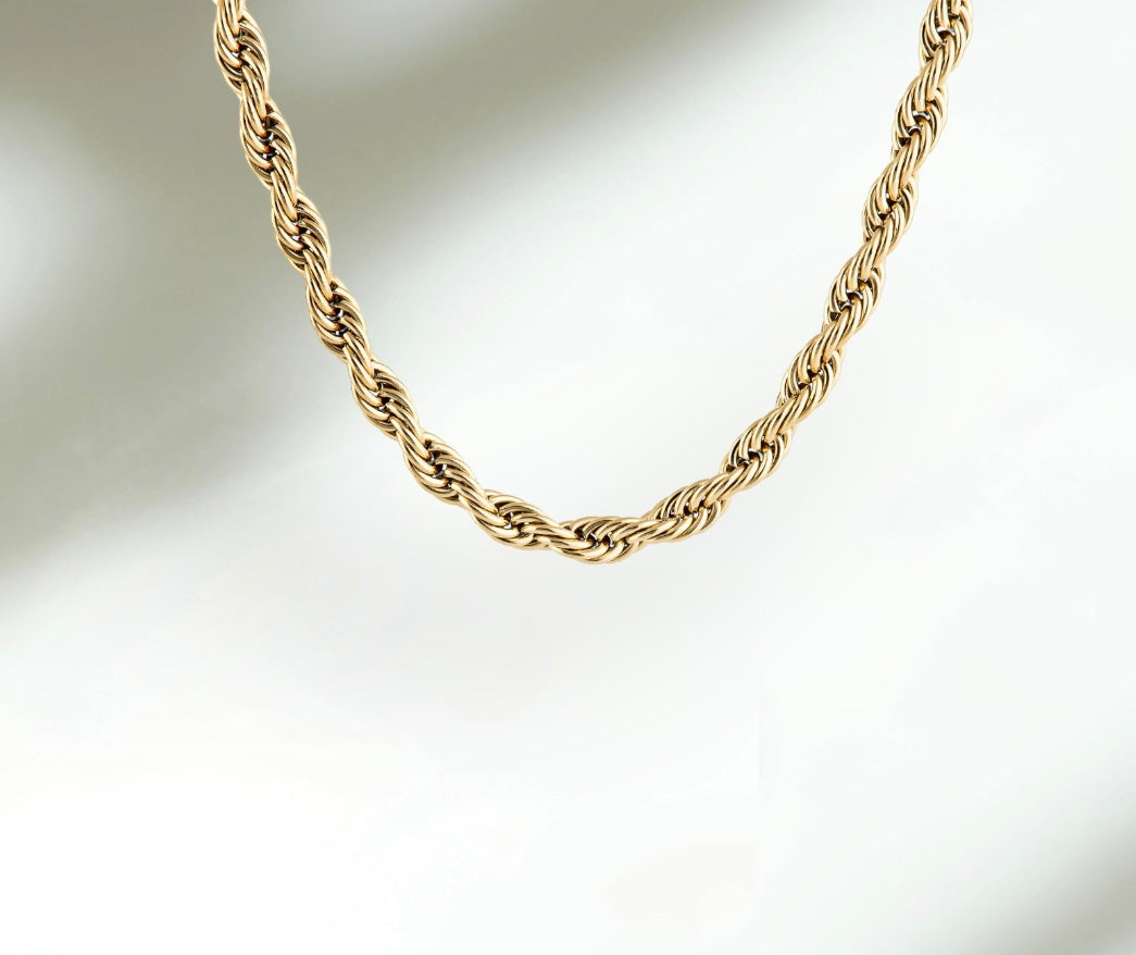 Twist necklace gold